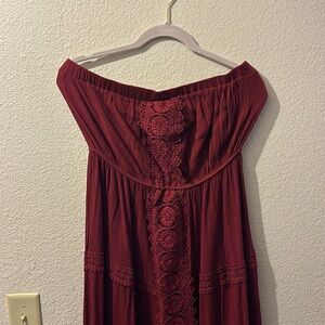 Burgundy maxi dress extra large
